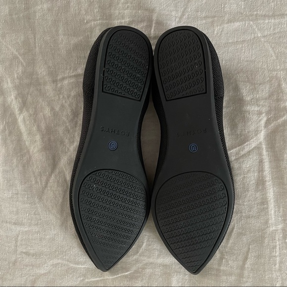 Rothy’s The Point Flat in Classic Black Solid Size 8.5 - Picture 4 of 16